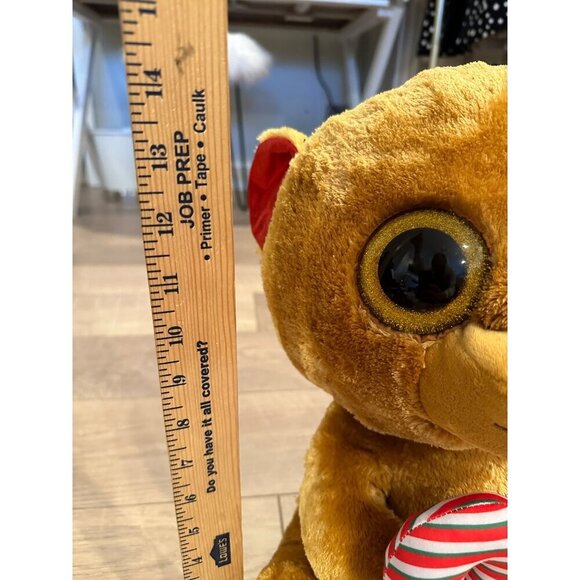 TY TYSILK CHRISTMAS BOO BEAR LARGE BELLA 14" DECEMBER 5 - Picture 3 of 13